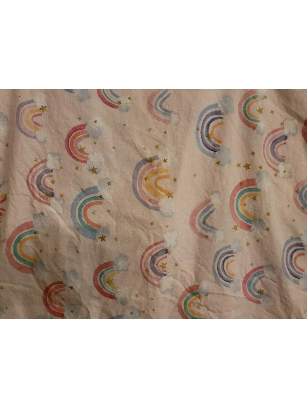 Pottery Barn Kids Rainbow Cloud Organic Duvet Cover And 2 Shams Pink Base Color